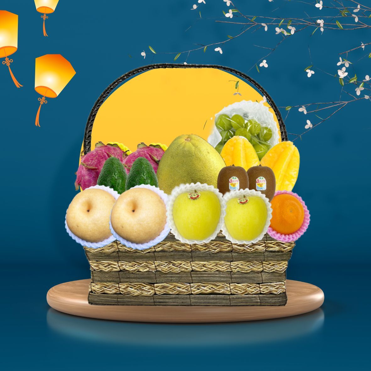 中秋明月果籃-M613-10