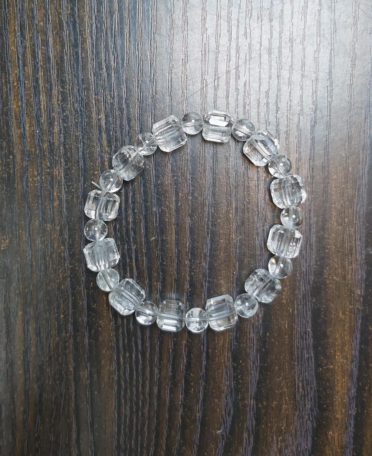 🔮能量水晶🔮 方形白水晶手串(健康)H6 CR808