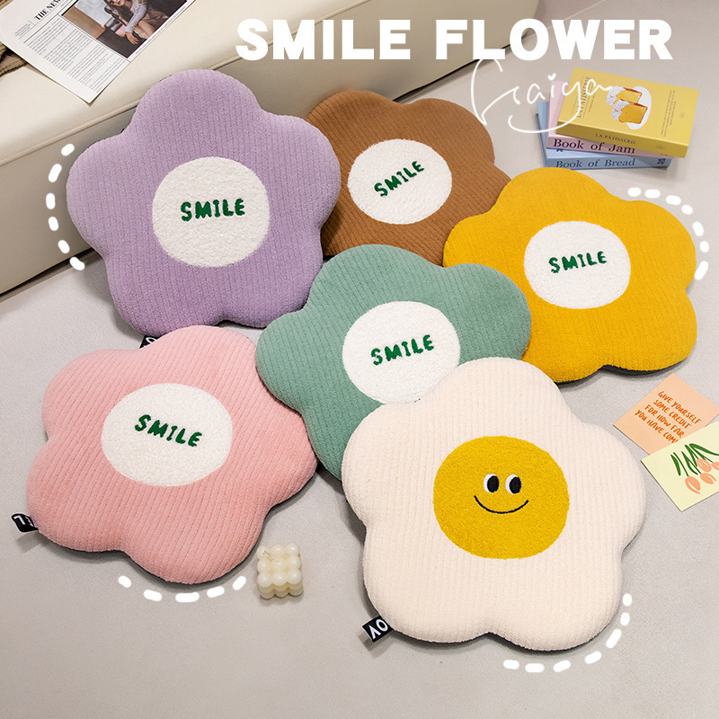 《6082》小清新小臉花朵坐墊
