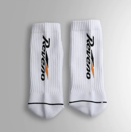 【REVENO】長筒氣墊運動白襪｜足底加厚｜排汗透氣｜MIT