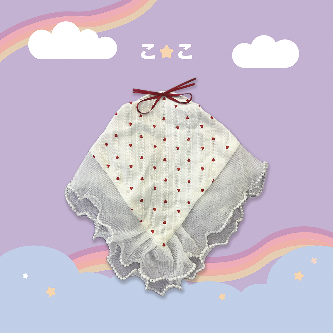 こ♡こ 雙層珍珠愛心髮箍