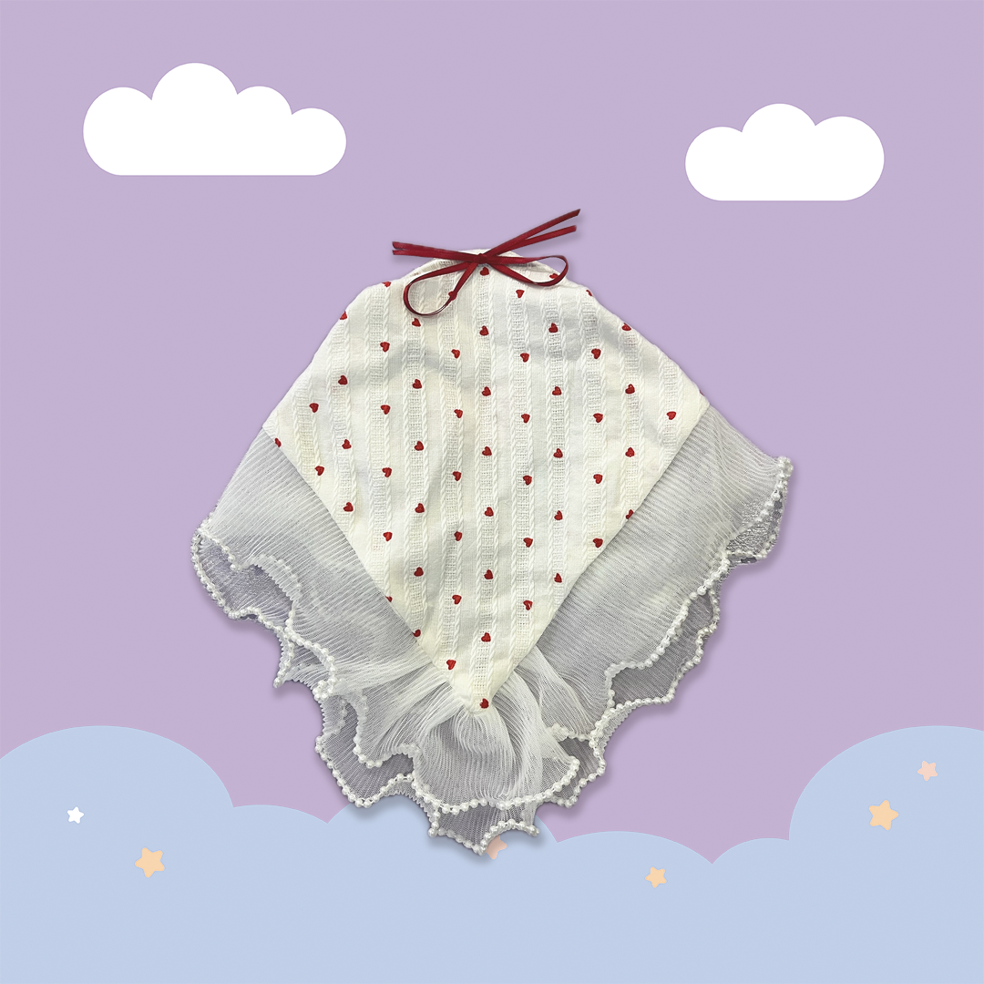 こ♡こ 雙層珍珠愛心髮箍