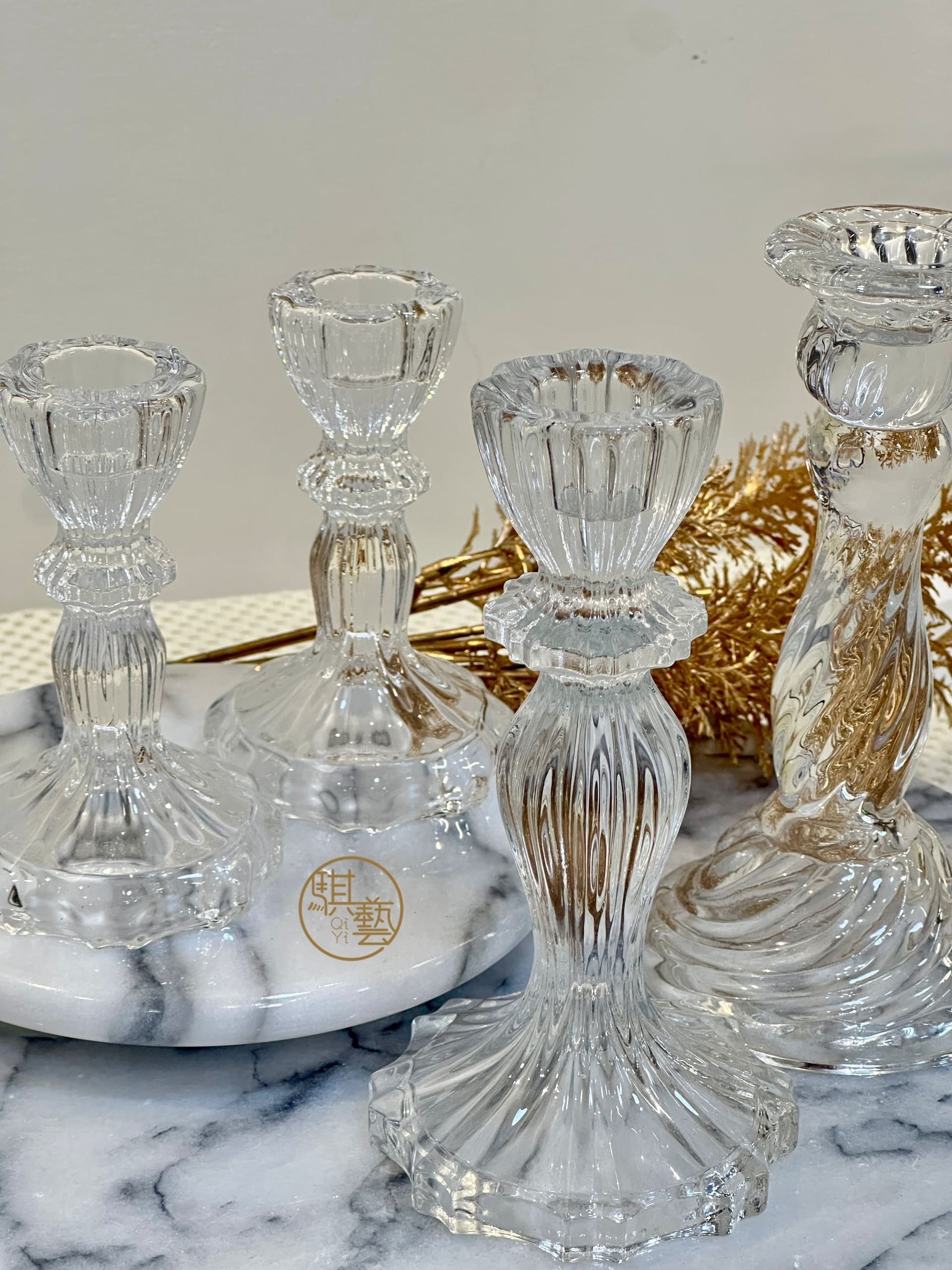 經典復古雕花玻璃球座 造型款式隨機出