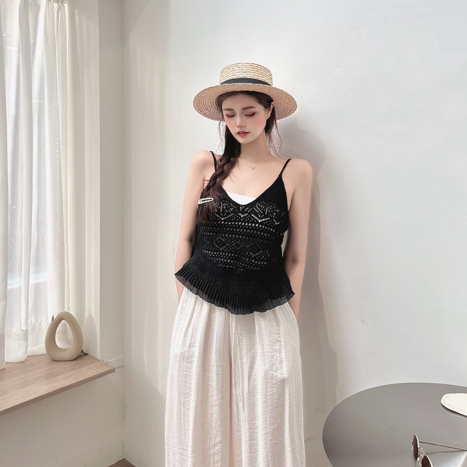 波西米亞網紗背心/二色