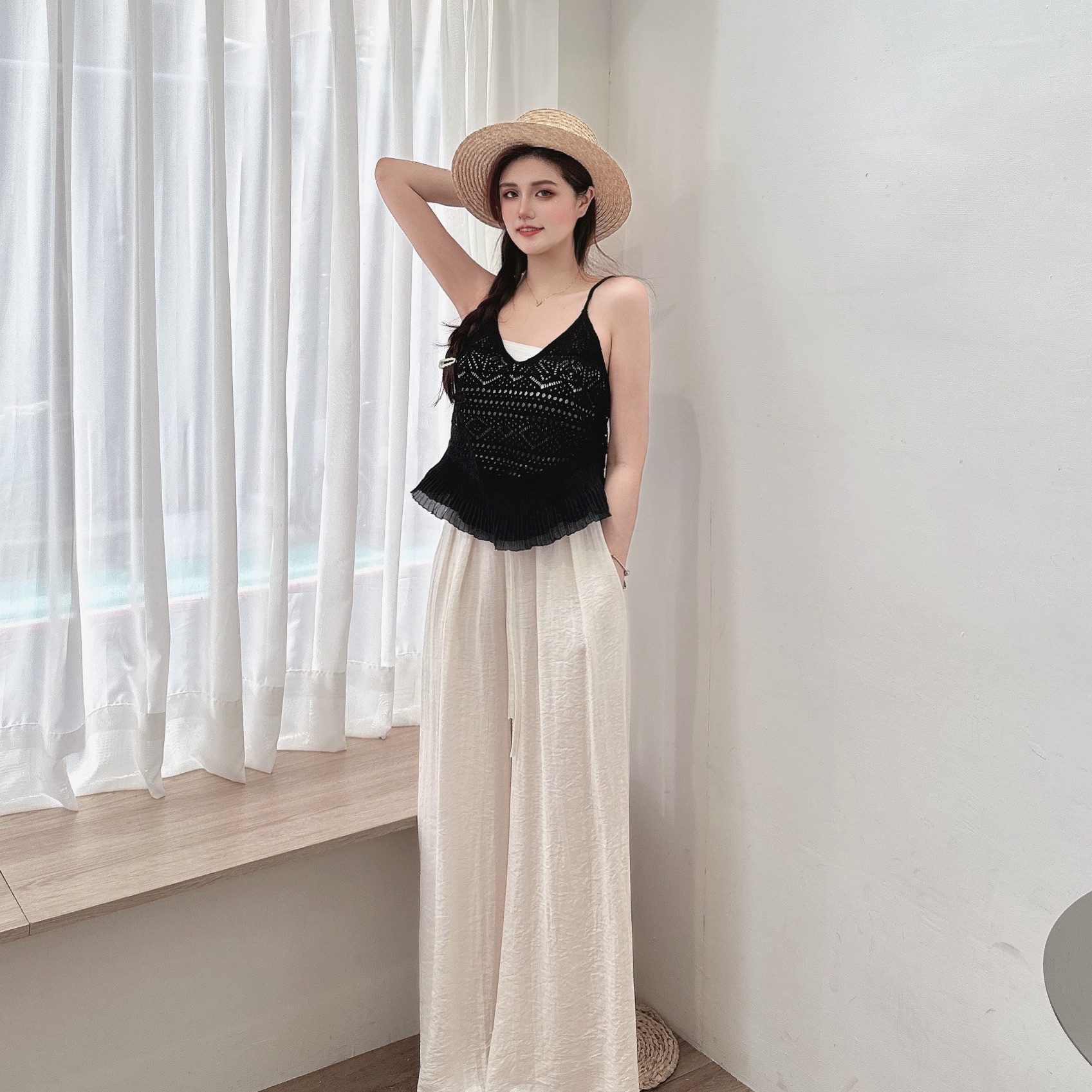 波西米亞網紗背心/二色