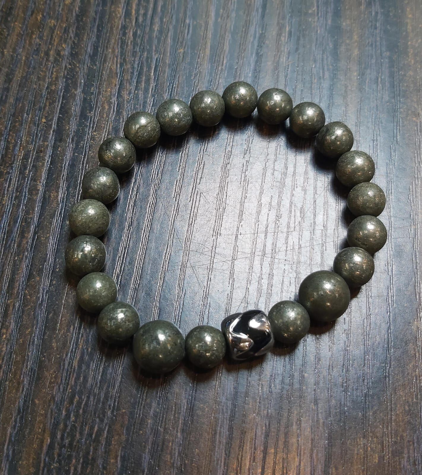 🔮能量水晶🔮 虎牙天珠(黃銅礦)手串(H6 CR813)