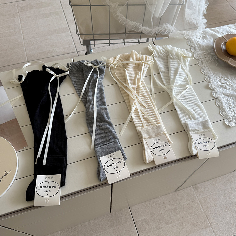 《6085》♾️公主風韓系蝴蝶結小腿夏季薄款襪