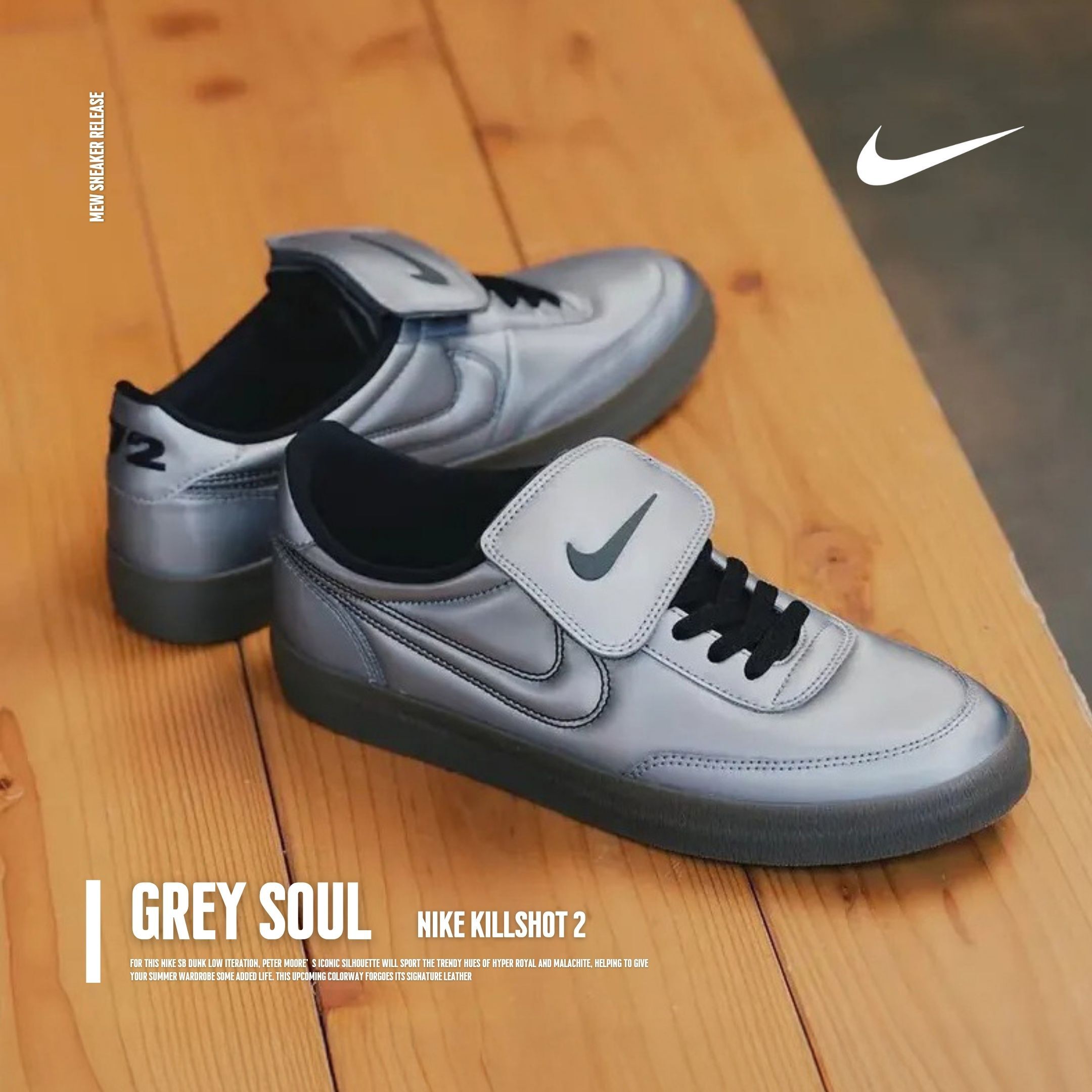 NICEDAY 代購 Nike Killshot 2 銀色 太空銀 金屬銀 銀灰 灰色 氣泡感 未來感 板鞋 翻蓋 IM4842-099