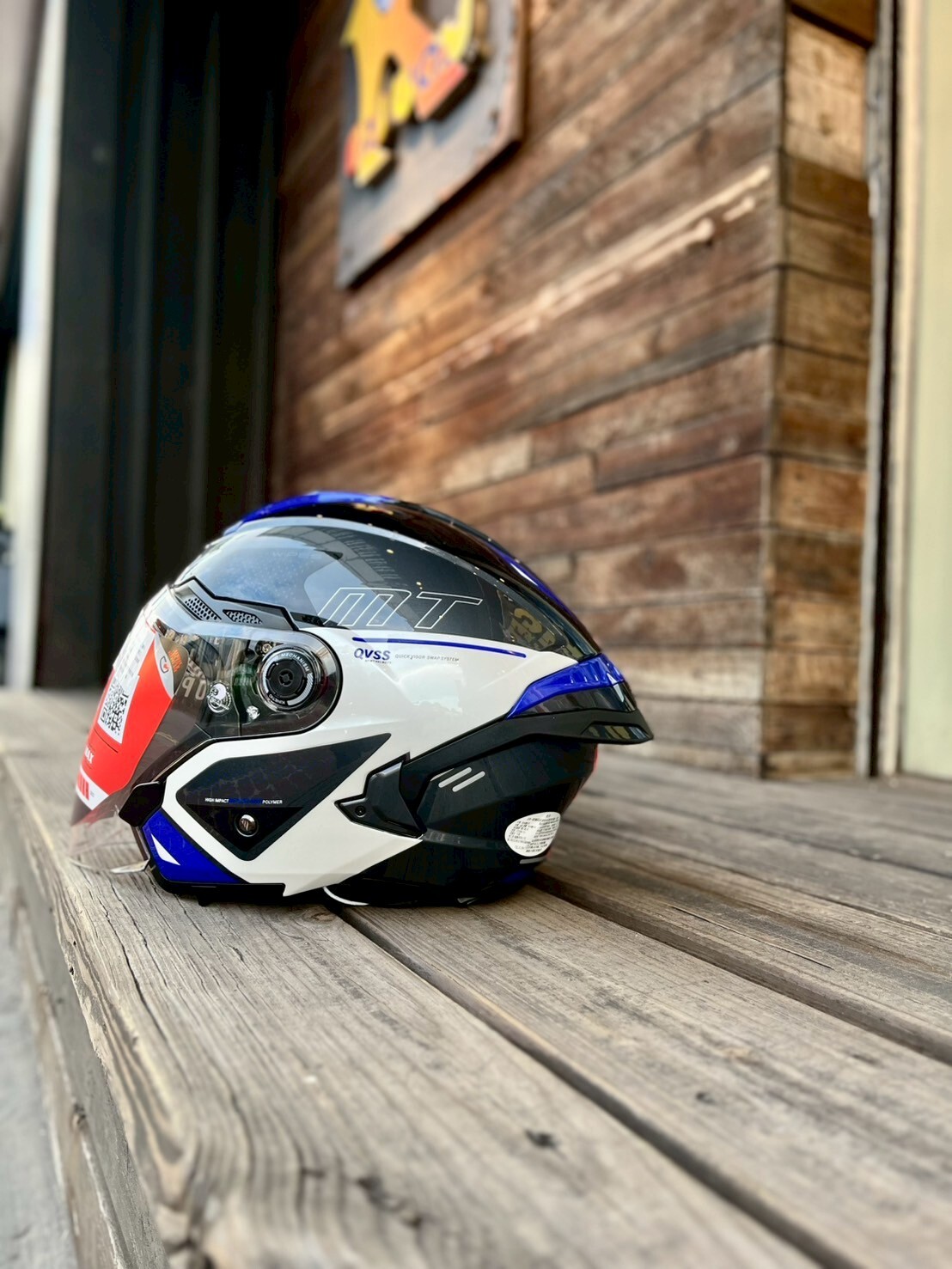 MT Helmet COSMO SV 星際 彩繪 白灰藍消逝 3/4罩 安全帽 亞版