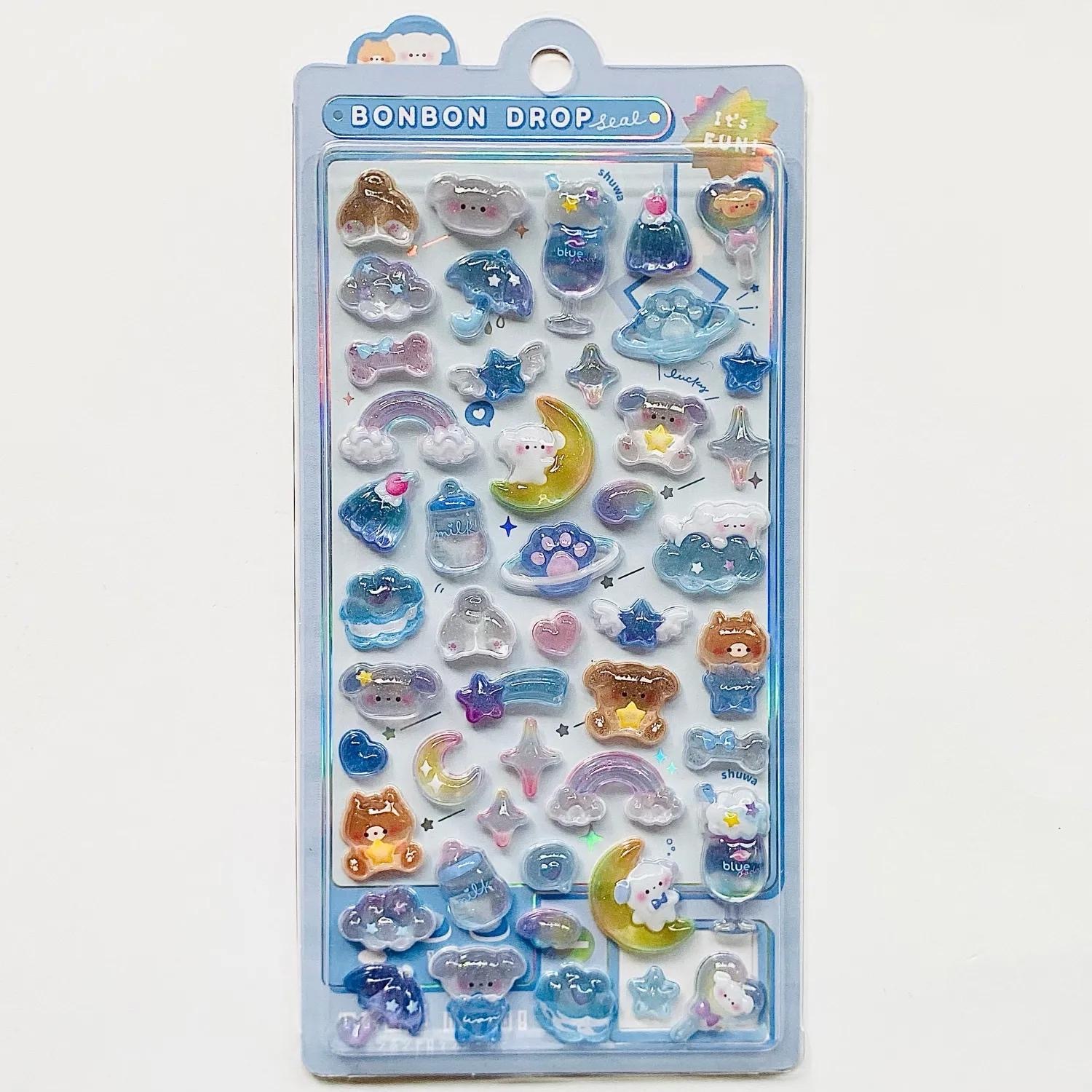 【日本超人氣】JP 狗狗 x BONBON 透明立體貼紙 0533