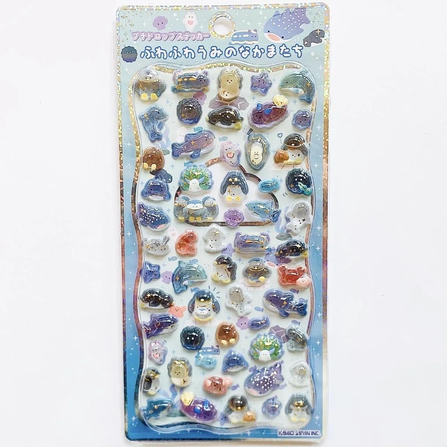 【日本超人氣】JP 海洋生物 x BONBON 透明立體貼紙 2232
