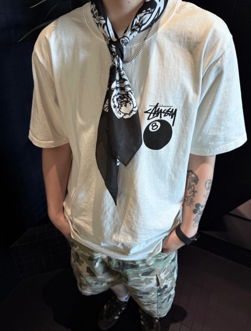 <現貨/經典8號球重返江湖🎱>現貨 Stüssy STUSSY 8 BALL TEE PIGMENT DYED 經典 8號球 短T 短袖 黑 白 2色 1905022