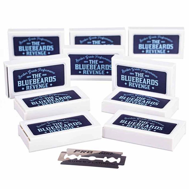 英國 Bluebeards - 藍鬍子 雙面刮鬍刀片（100片 / 通用傳統復古雙刃安全刮鬍刀）