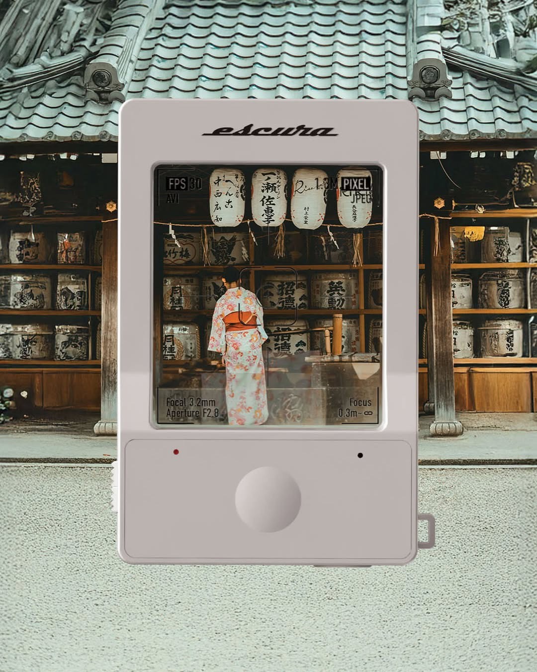 <日本限定>escura InstantSnap 即影即拍即有 復古 風格 數位相機 白色