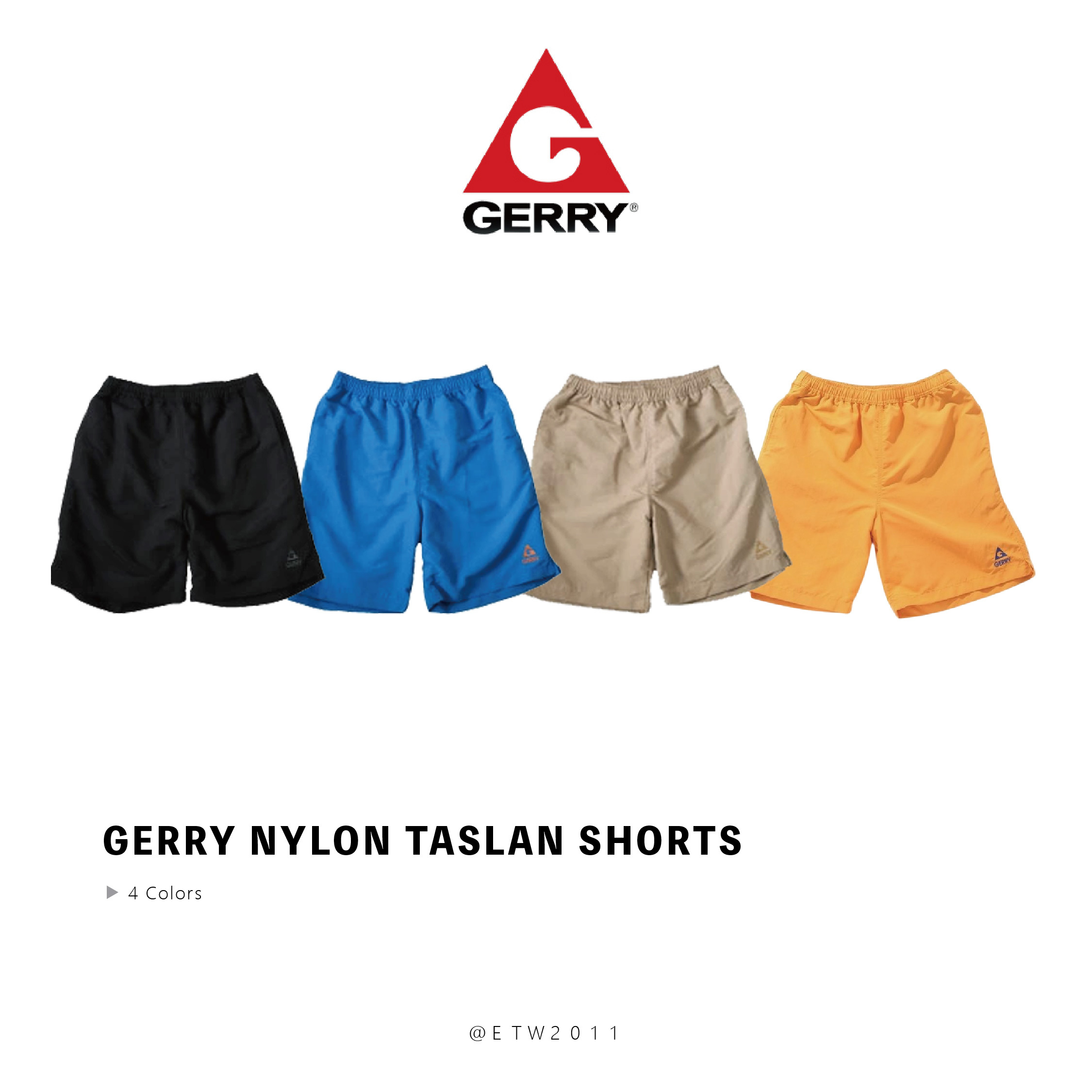 ☆ETW☆【EASY TO WEAR】GERRY NYLON TASLAN SHORT 海灘 水陸兩用 尼龍 短褲