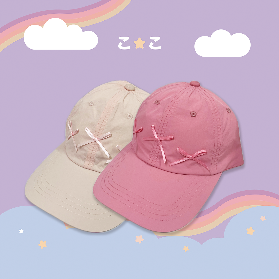 こ♡こ 蝴蝶結緞帶帽子