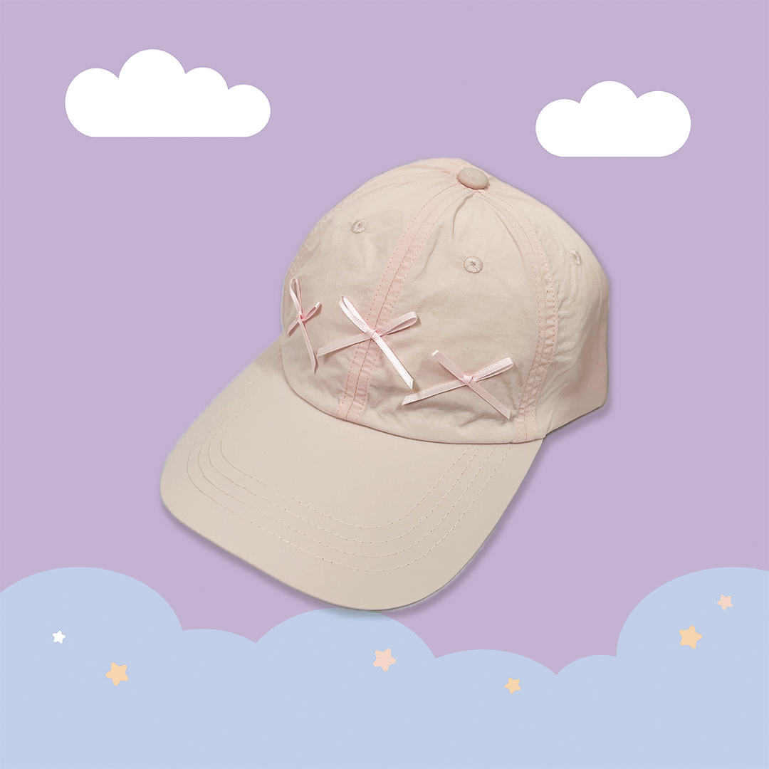 こ♡こ 蝴蝶結緞帶帽子