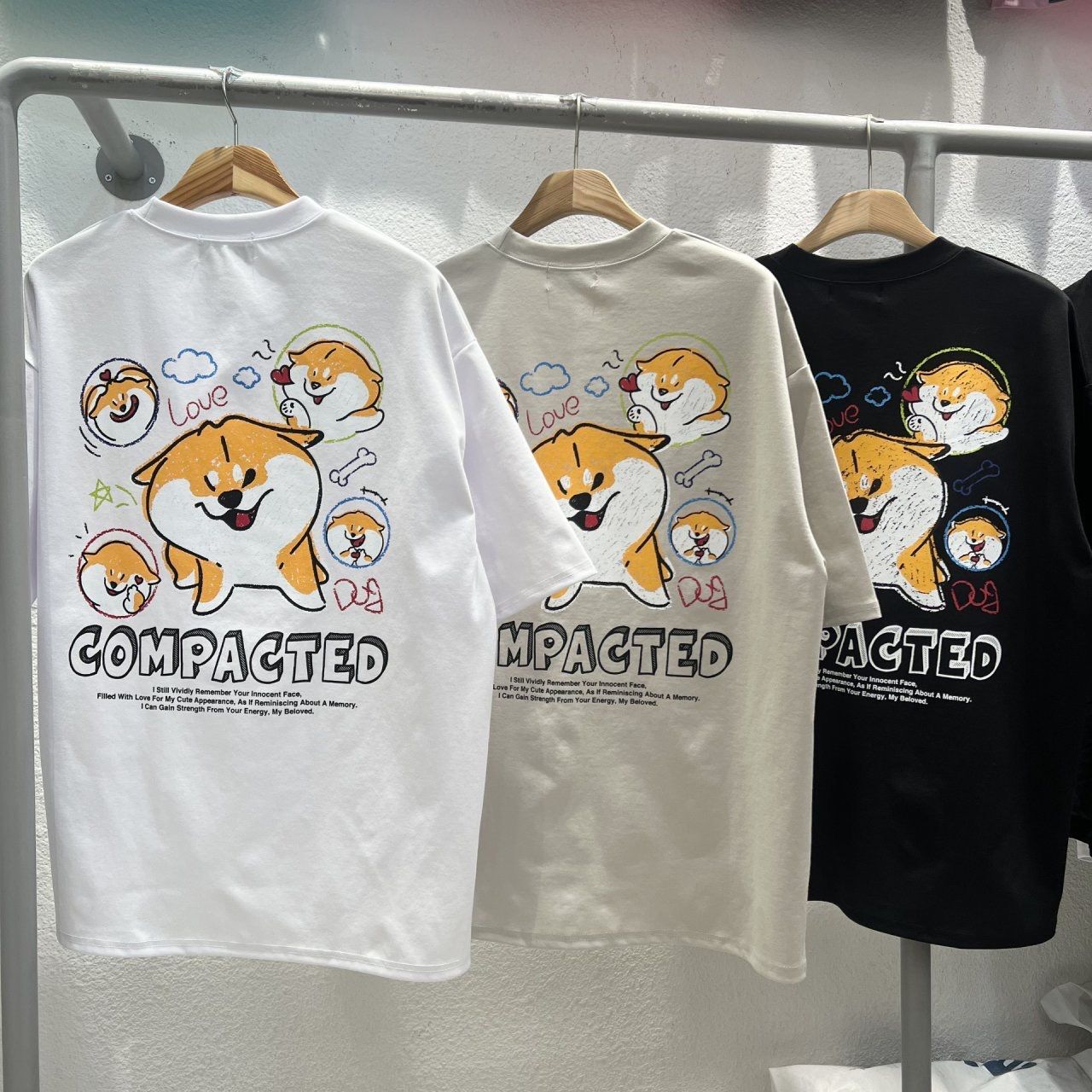 狗仔圖案英文字短袖Tee BARON-189T