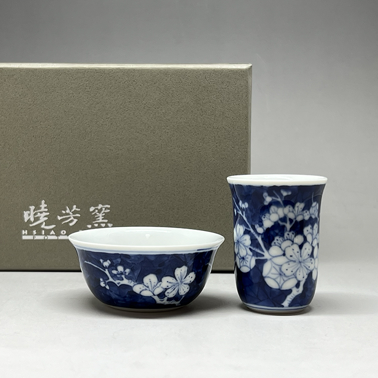 蔡曉芳 曉芳窯 冰梅杯 青花杯