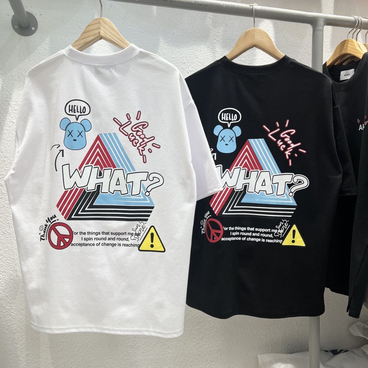 熊仔圖案英文字短袖Tee BARON-190T