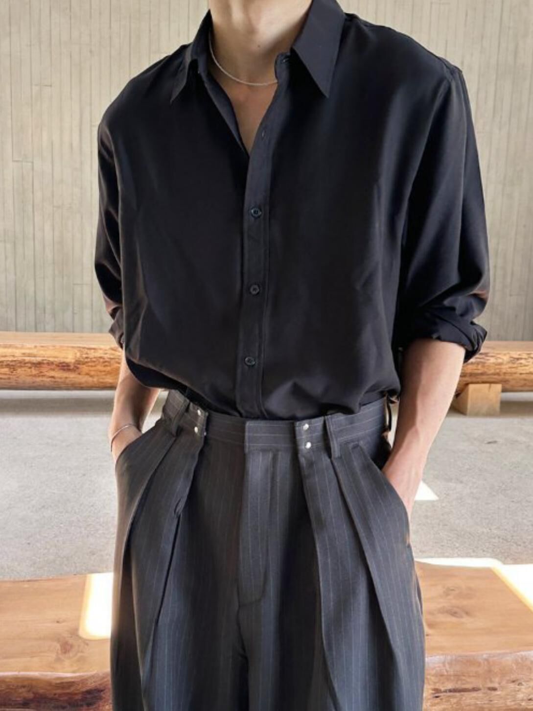 淨色長袖恤衫 D.B.Y.M-064S