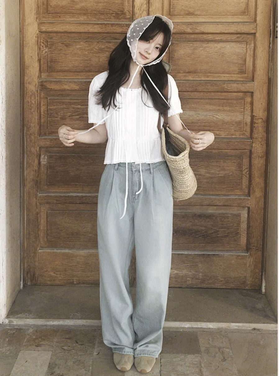 預訂｜SLOWAND #SLOWMADE 柔感打摺牛仔褲 (One Color)