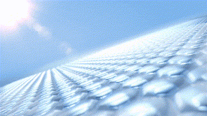 模擬防曬乳外層如鏡面般反射紫外線,展現Z研物理隔離的保護效果