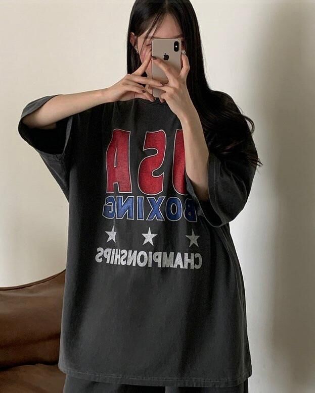 洗水英文字圖案短袖Tee manhattans-044T