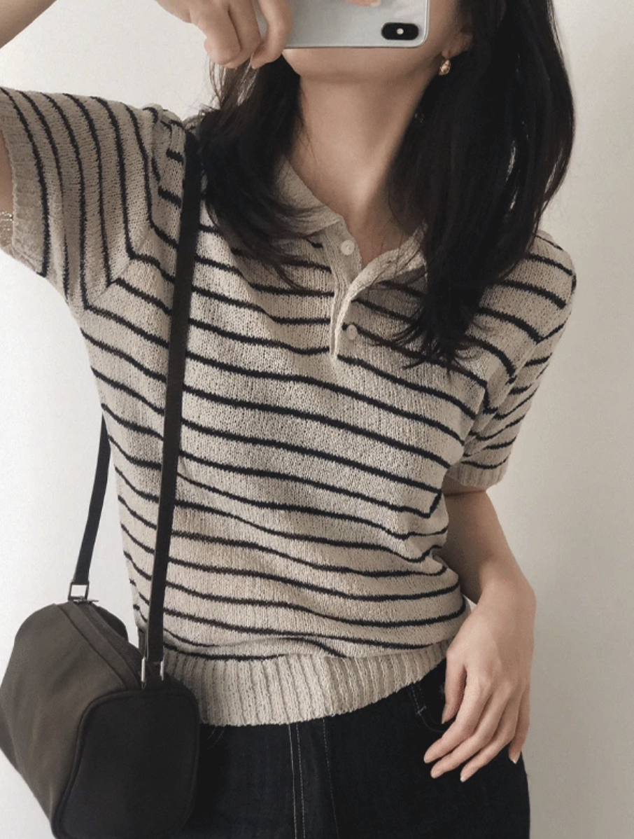 預訂｜SLOWAND #SLOWMADE 夏日涼感開領針織上衣 (3 Color)