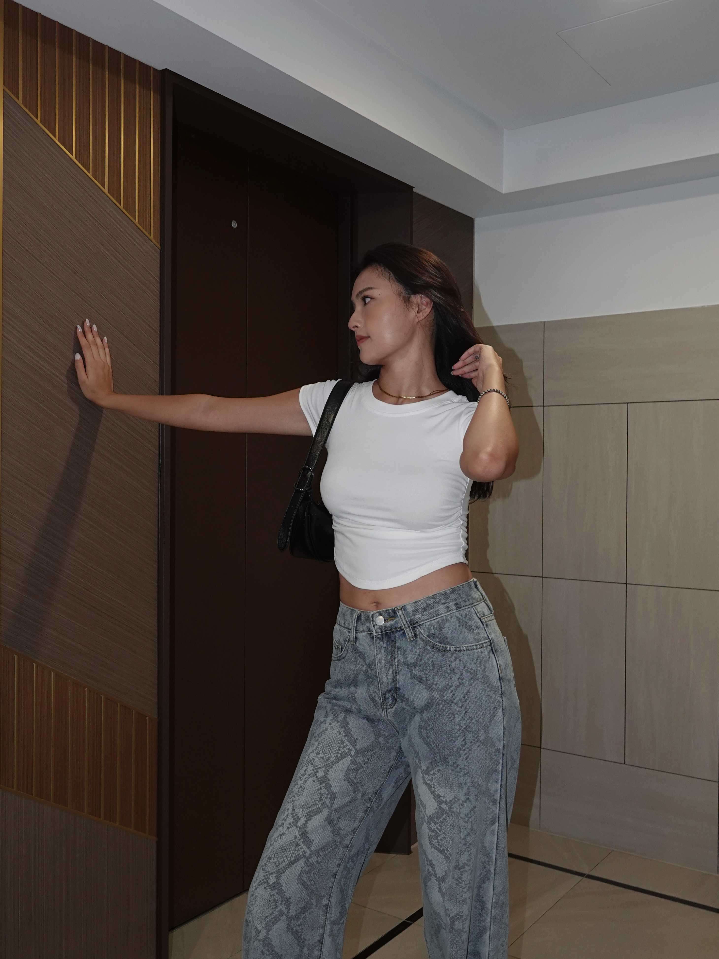 包色自留🥇圓領側抓皺短版Tee (4色)