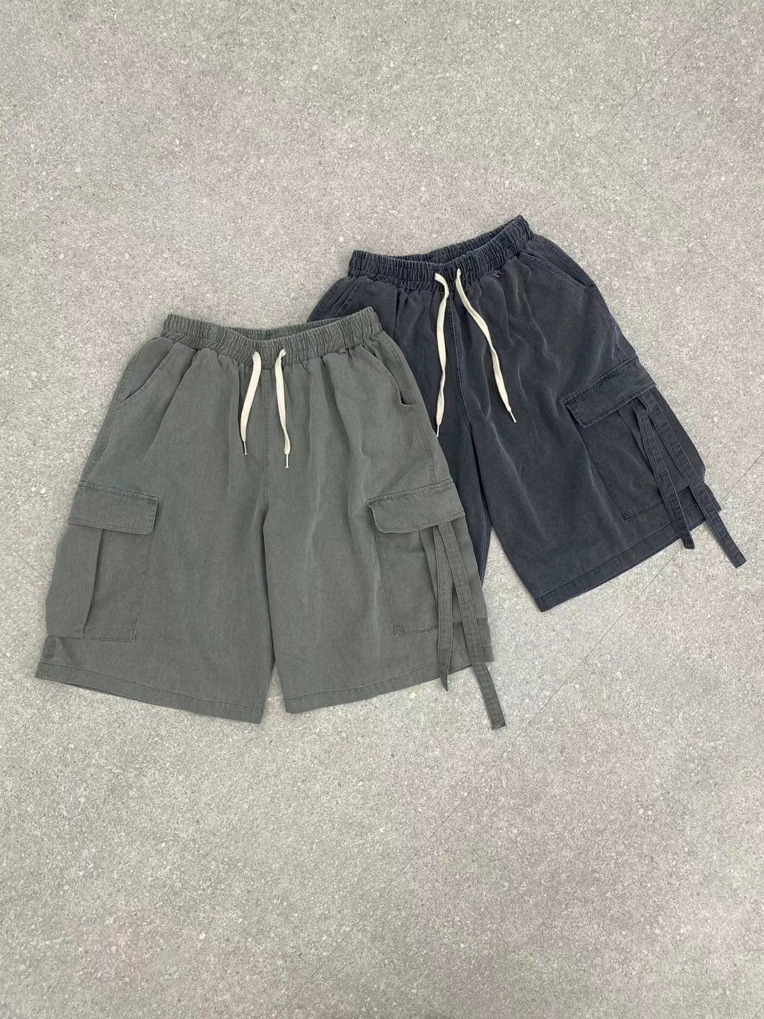 洗水淨色工裝短褲 And More-083P