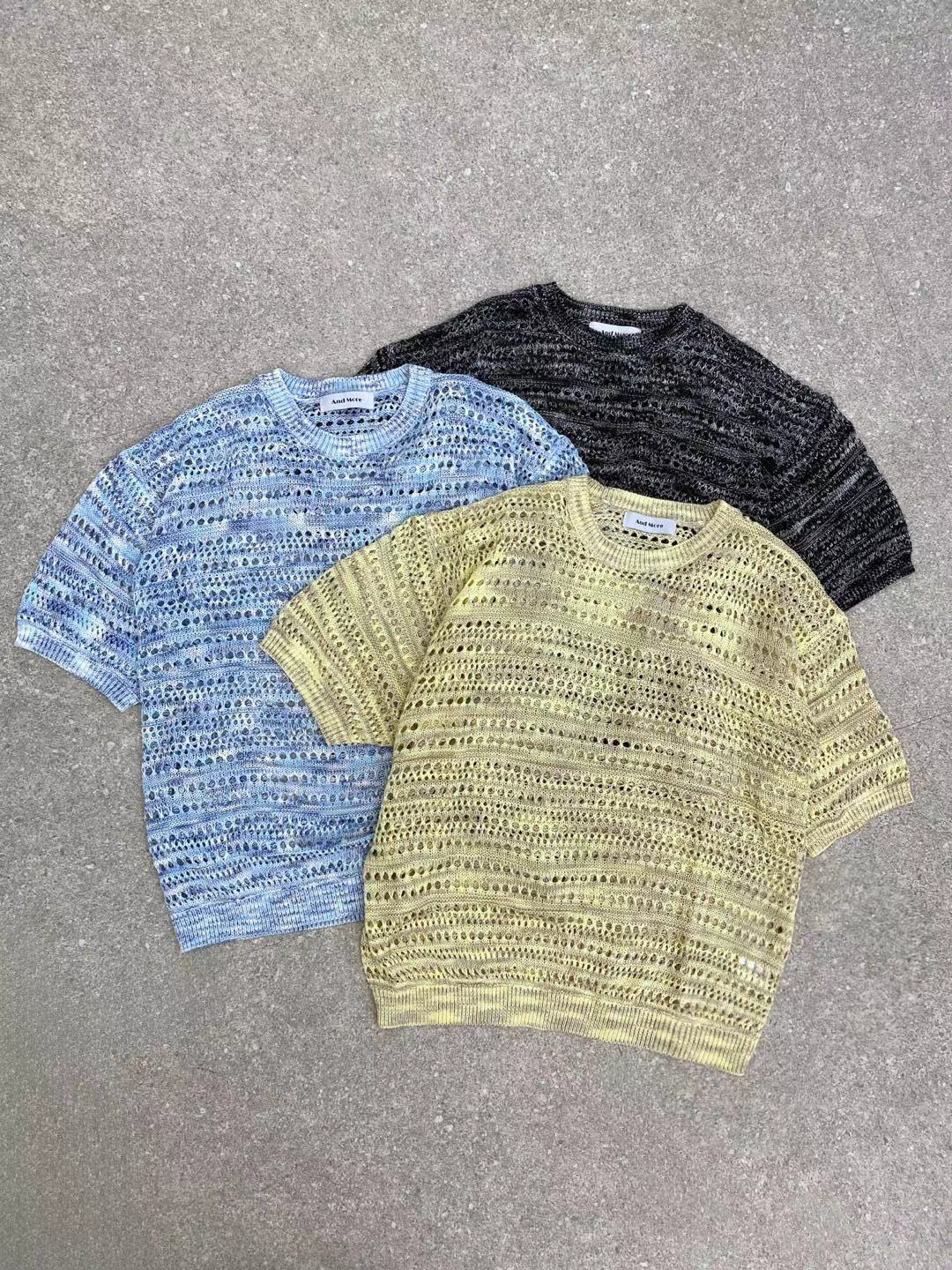 混色短袖針織Tee And More-087T