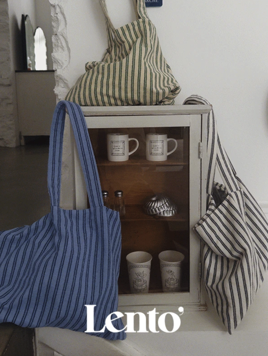 預訂｜SLOWAND #LENTO. Our Stripe Terry Bag (3 Color)