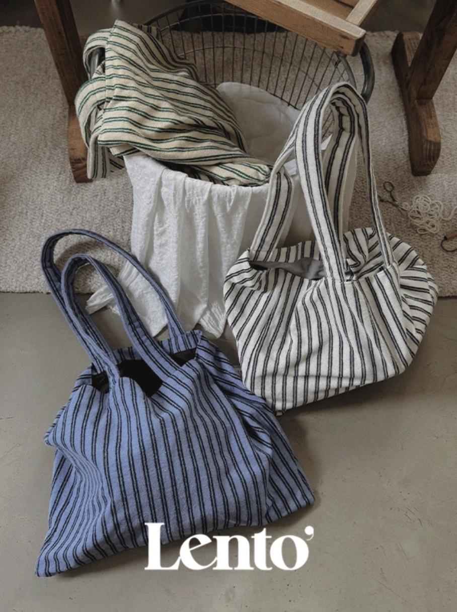 預訂｜SLOWAND #LENTO. Our Stripe Terry Bag (3 Color)