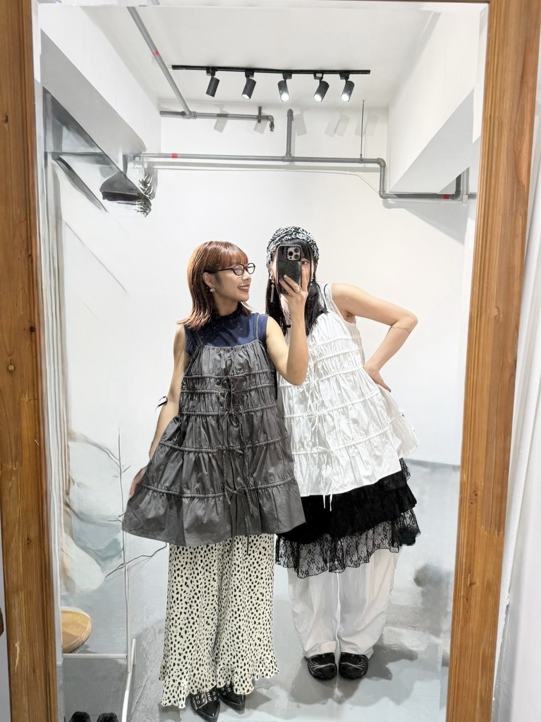 多ribbon層層吊帶短ops