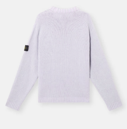 STONE ISLAND 棉雪尼爾 手動印花寬鬆版型高領毛衣  JUN25