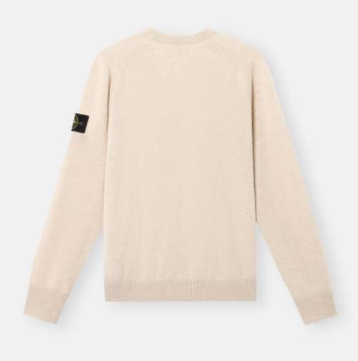 STONE ISLAND 羅紋紋理和縫線圖案圓領毛衣  JUN25