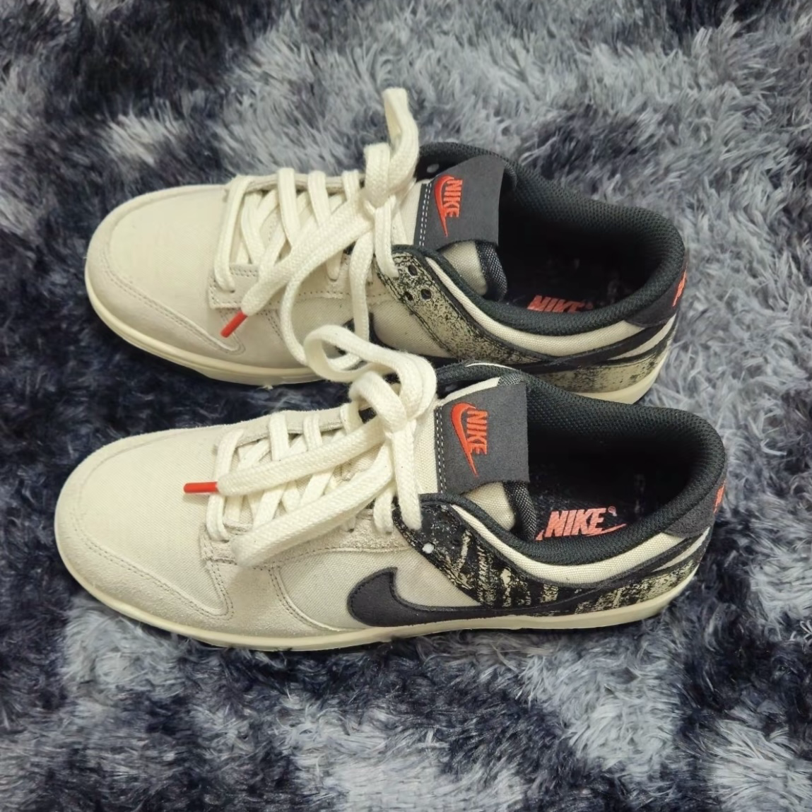 Nike Dunk Low Retro SE 斑駁米白灰 米黑 麂皮 低筒休閒鞋