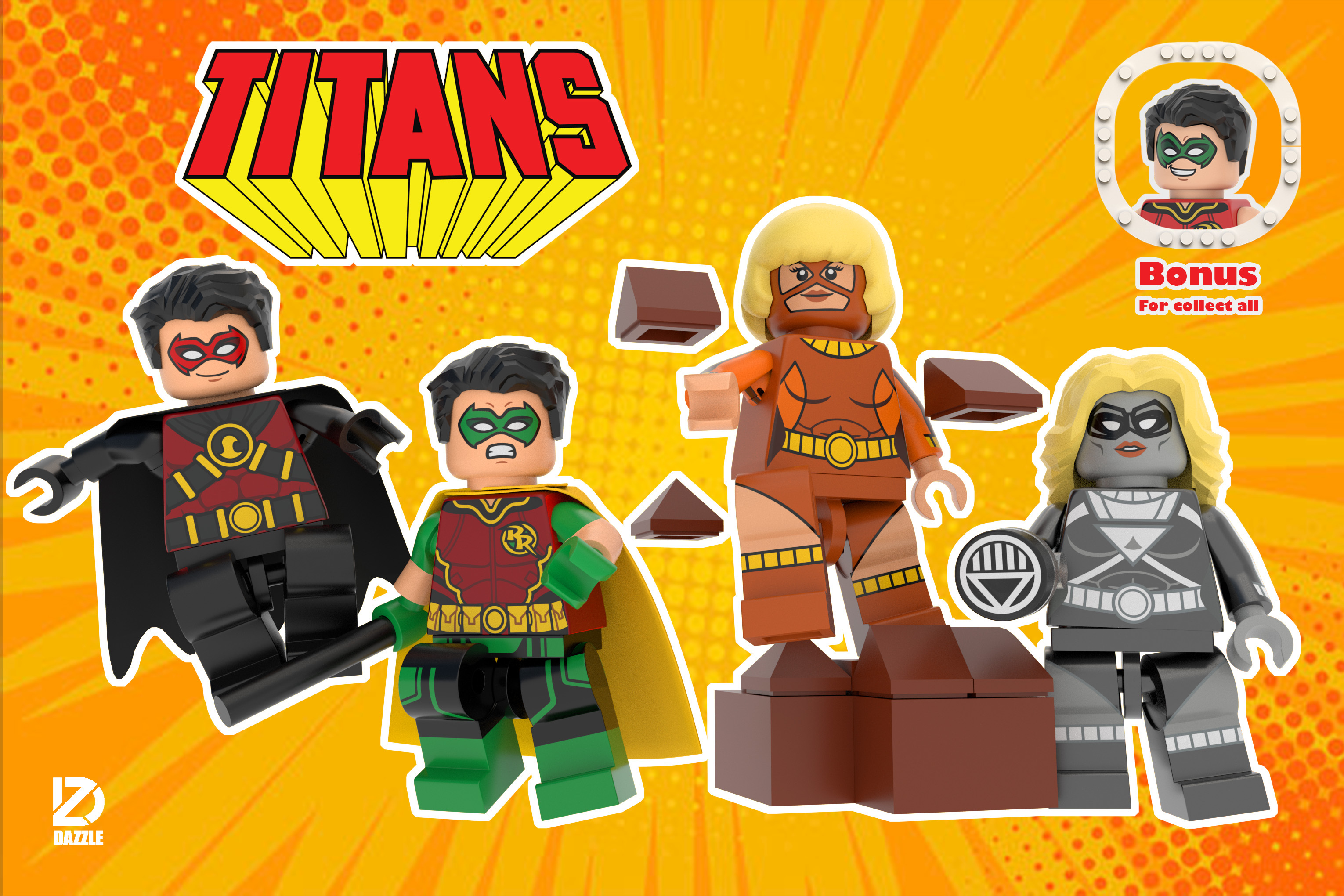 [DAZZLE][Preorder] TITANS Set [PADprinted]