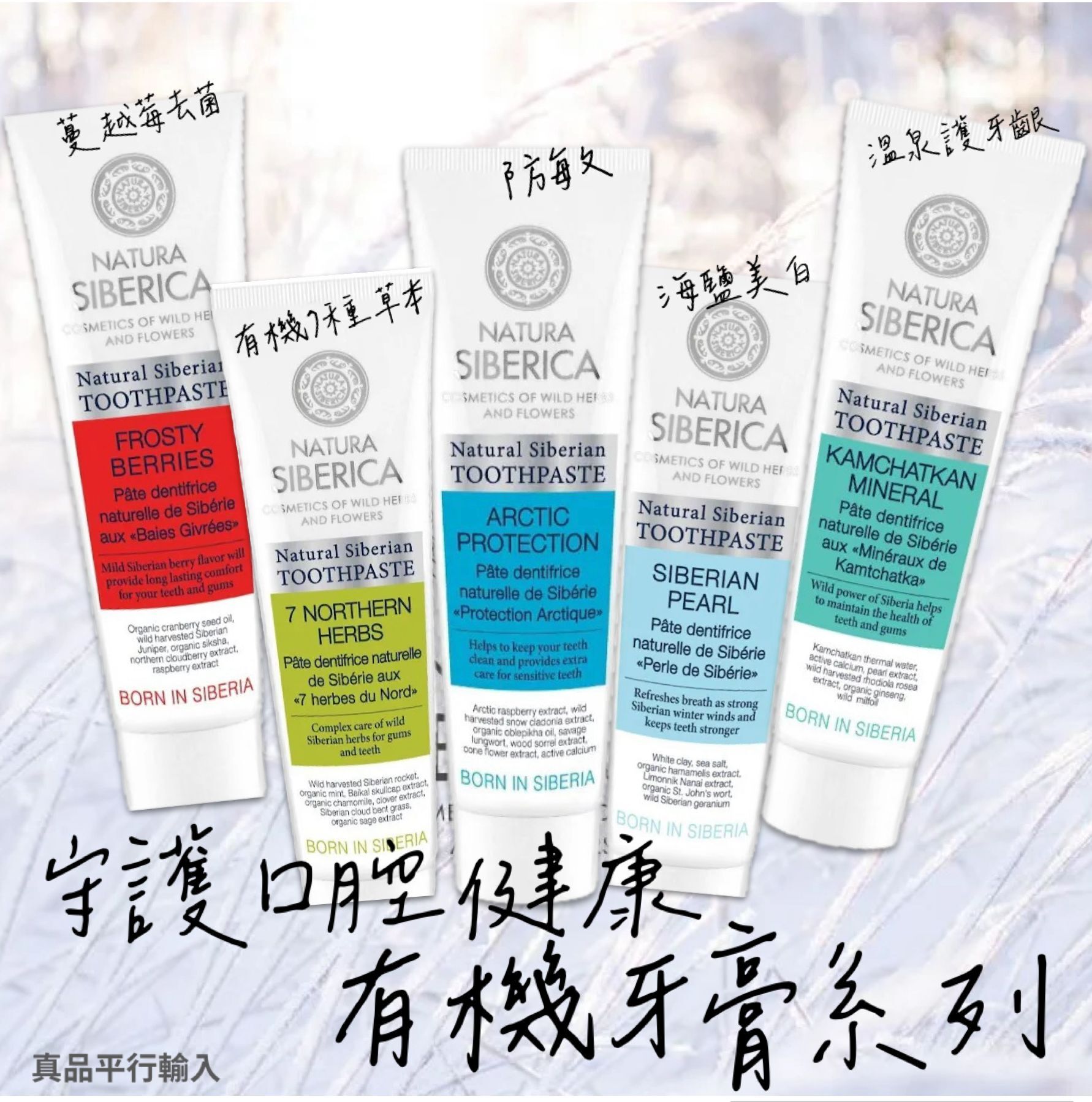 【直播】Natura Siberica LL0627115 有機認證牙膏系列 100g