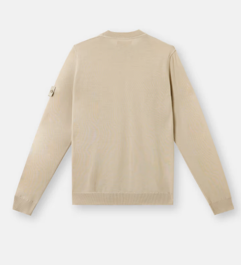 STONE ISLAND 包縫和羅紋面料圓領毛衣   JUN25