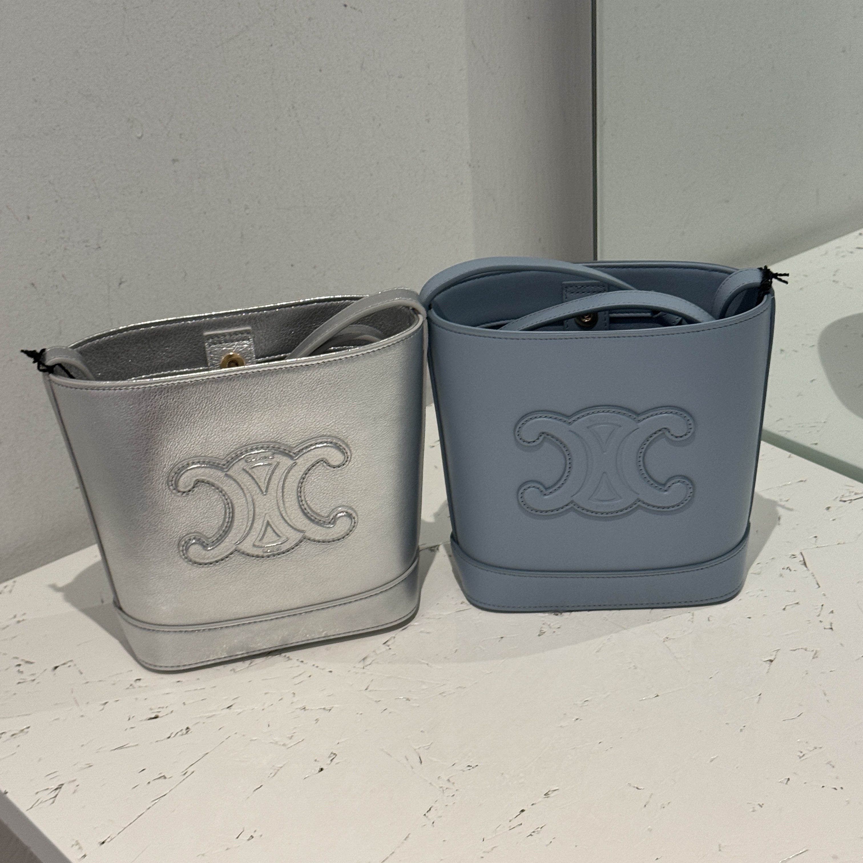 Celine Bag Cuir Trio Smooth Calf Mini Bucket Bag 2 colors