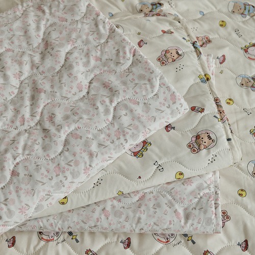 25S/S DTD花瓣兔兔/宇宙探險系列-防塵抗過敏 TPU防水塗層床墊/便攜尿布墊