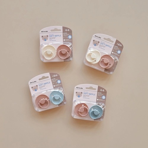 DTD熊仔寶貝矽膠奶嘴套件2枚入