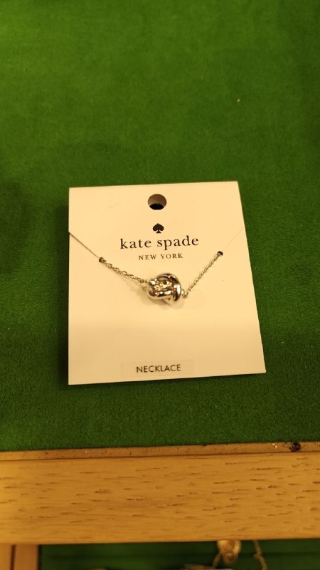 [U] KATE SPADE SILVER O0R00066 SAILOR'S KNOT MINI PENDANT NECKLACE, 196021493830 (UK55)