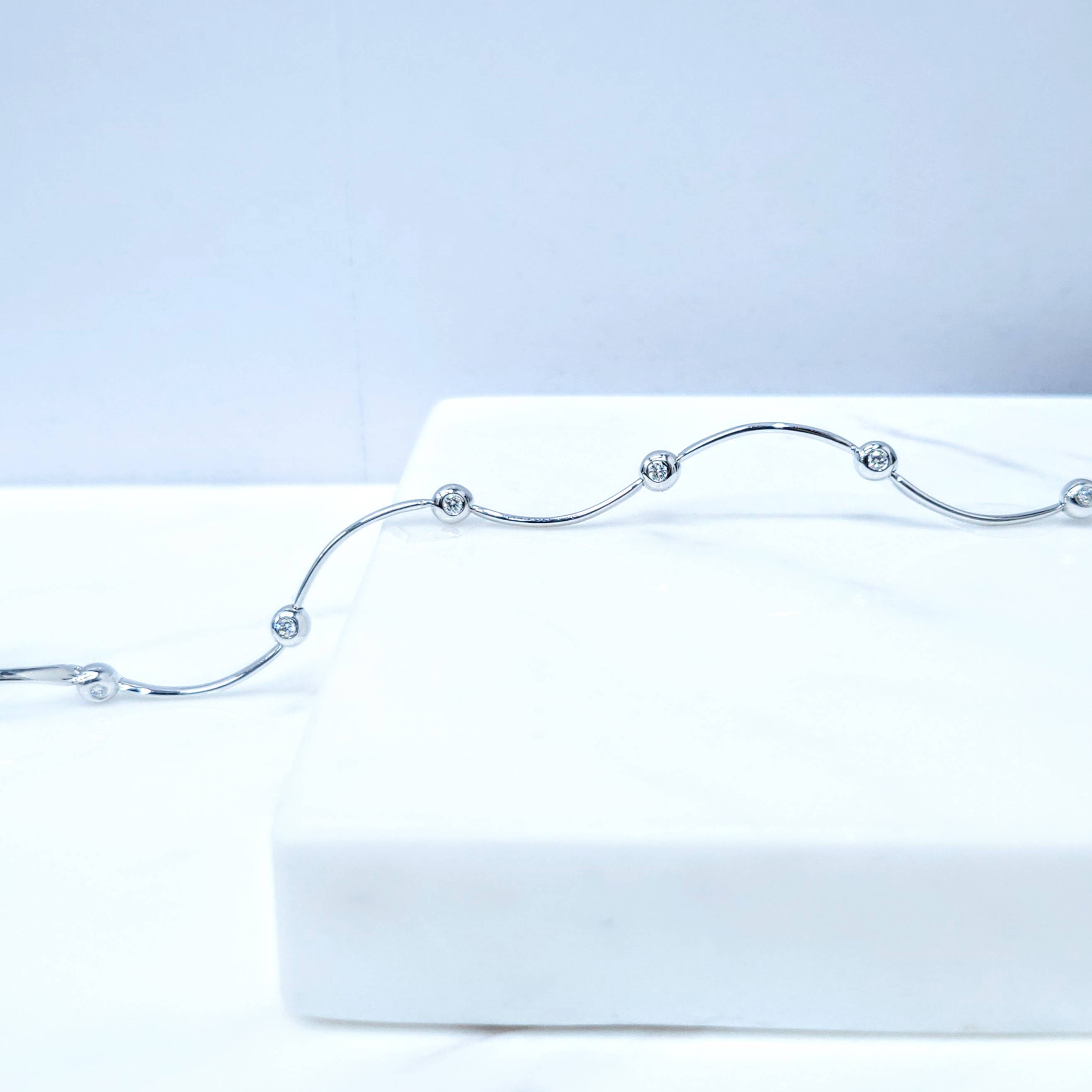 18K White Gold 0.27ct Diamond Bracelet