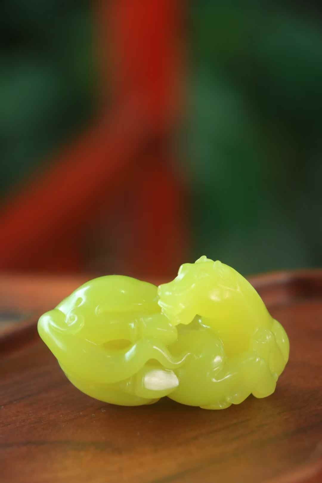 和田玉黃口馬到成功,天然和田玉軟玉