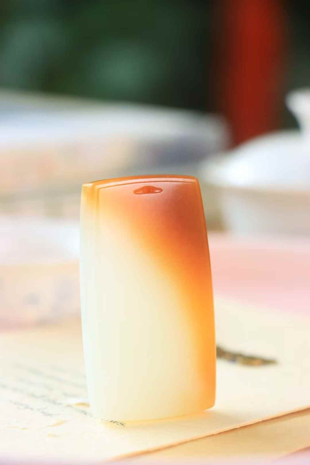 616718 和田玉糖白平安牌