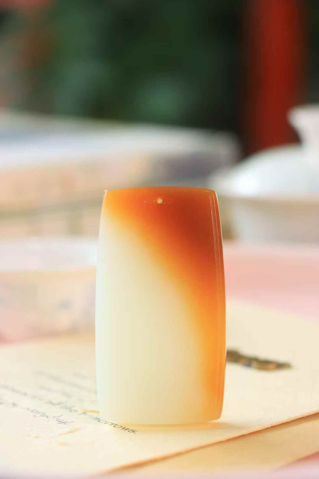 和田玉糖白平安牌,天然和田玉軟玉