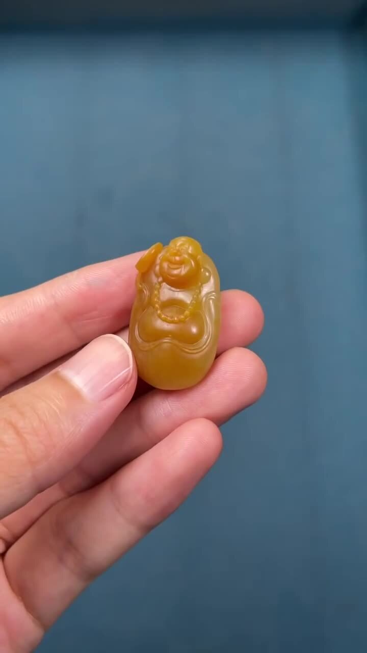 和田玉籽料彌勒,天然和田玉軟玉